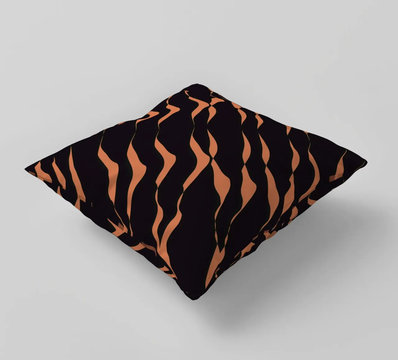 Waves pattern 03 decorative cushion by Little Dean