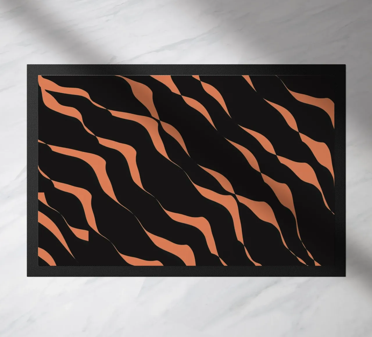 Waves pattern 03 doormat by Little Dean