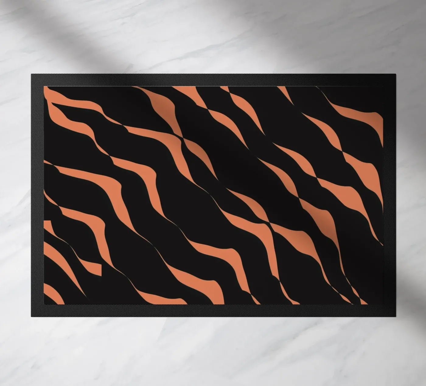 Waves pattern 03 deurmat van Little Dean