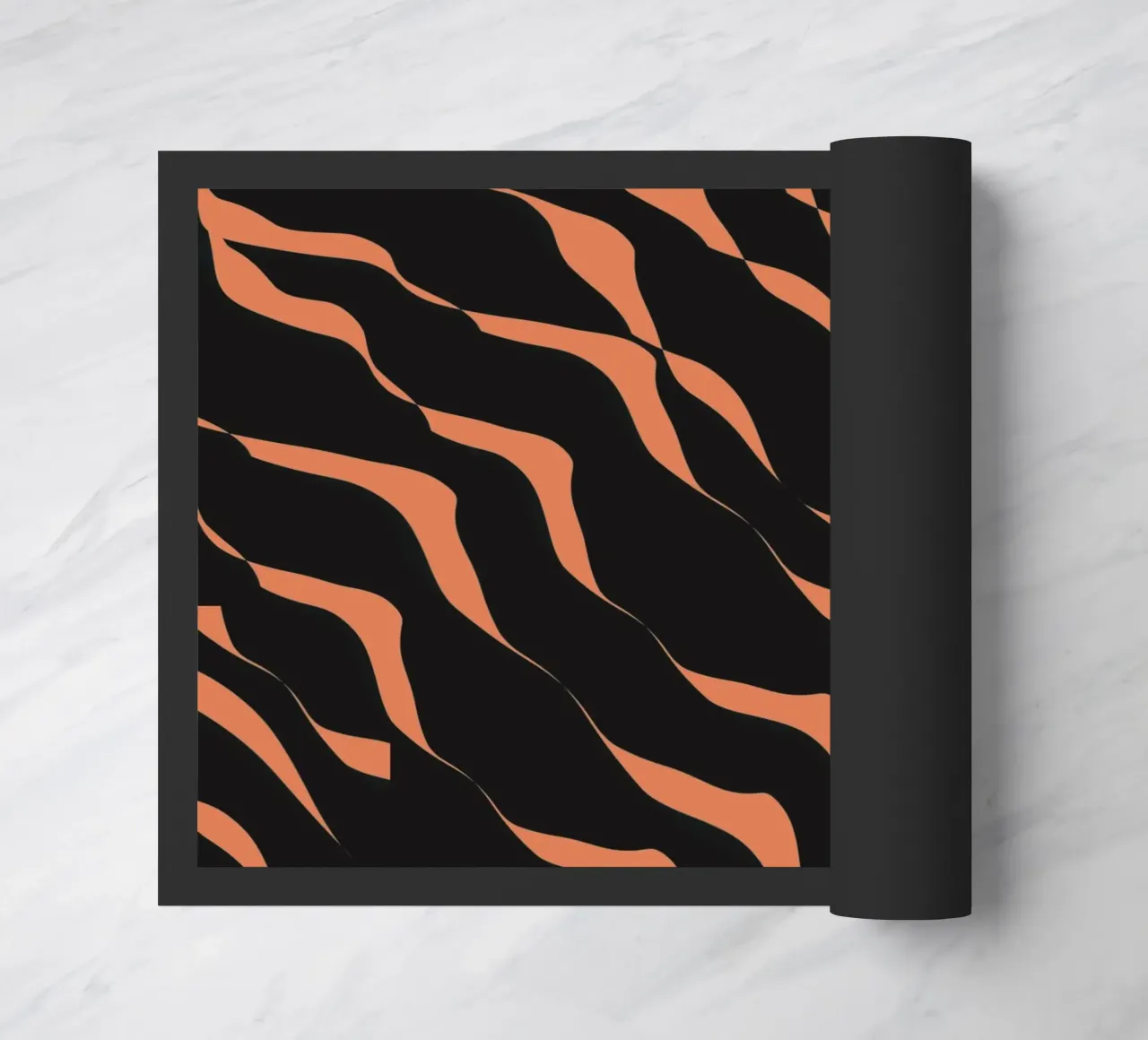 Waves pattern 03 doormat by Little Dean