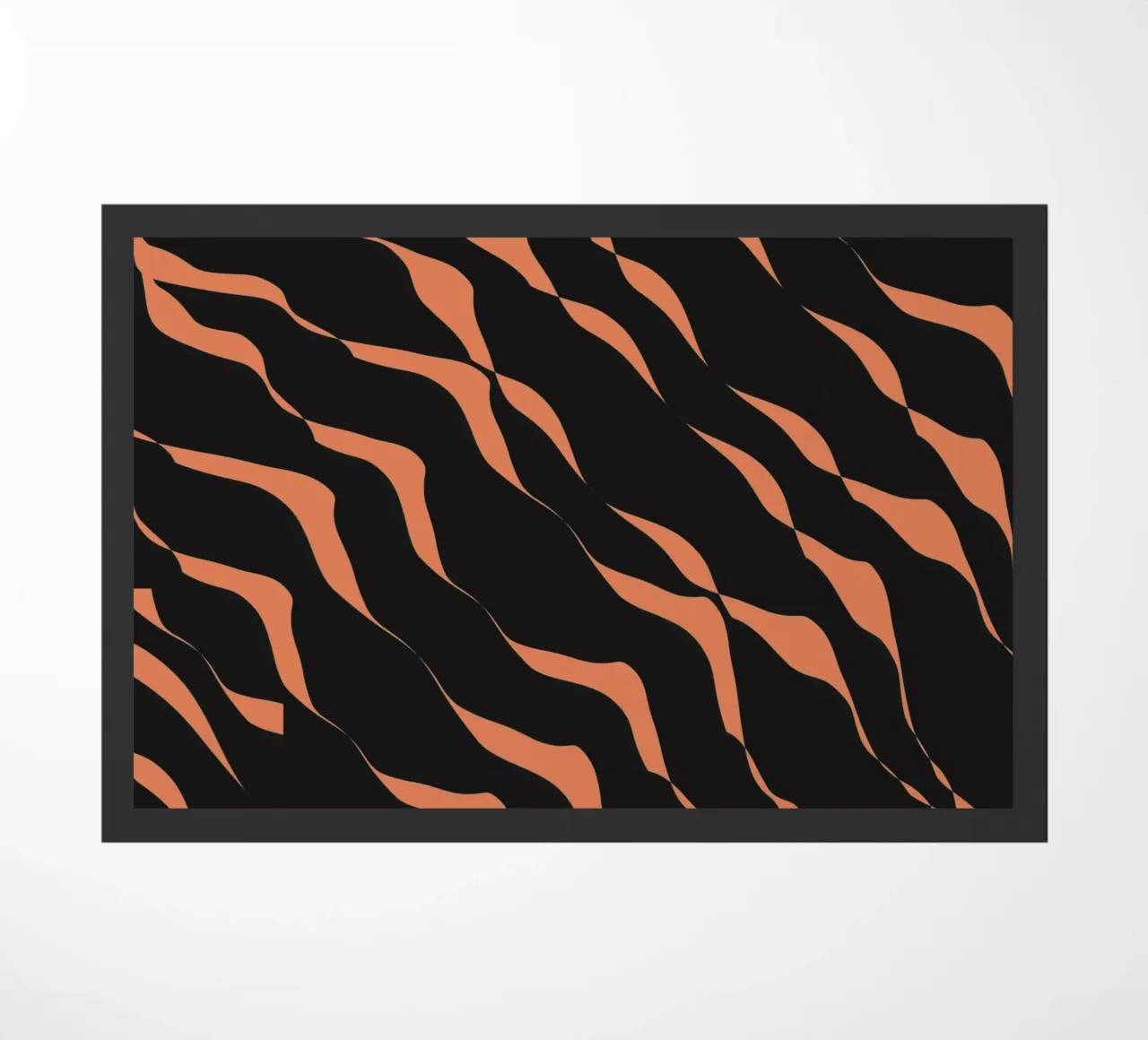 Waves pattern 03 doormat by Little Dean