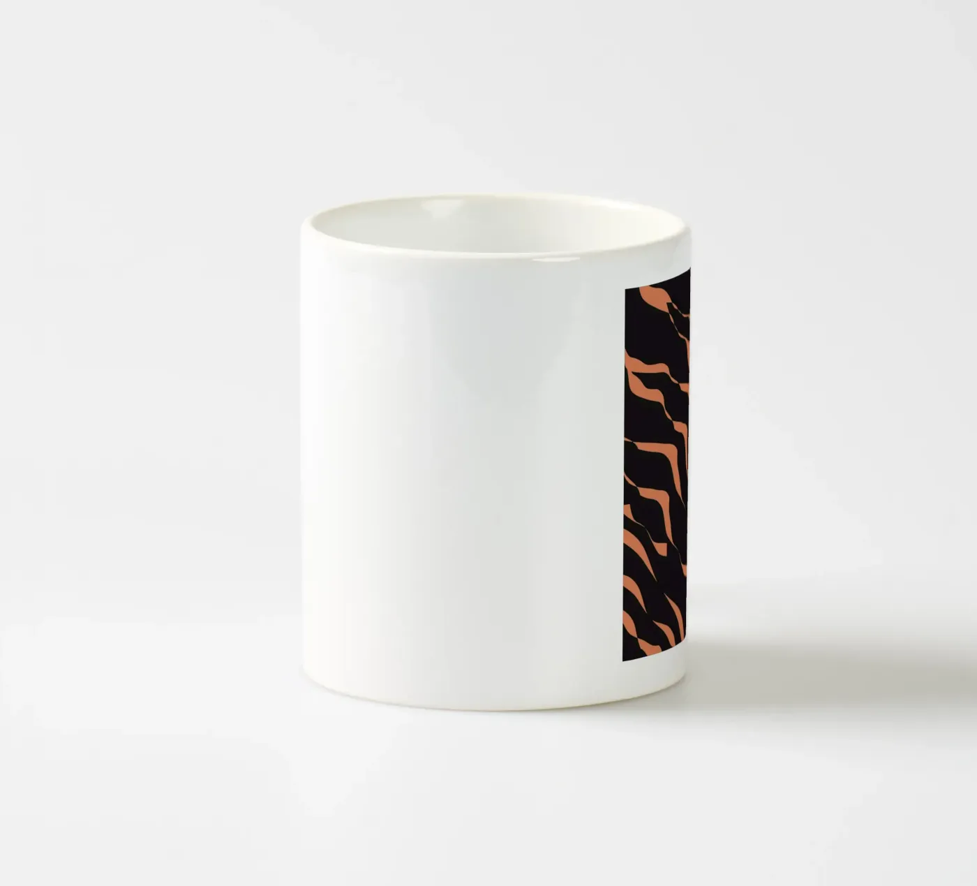 Waves pattern 03 ceramic mug by Little Dean