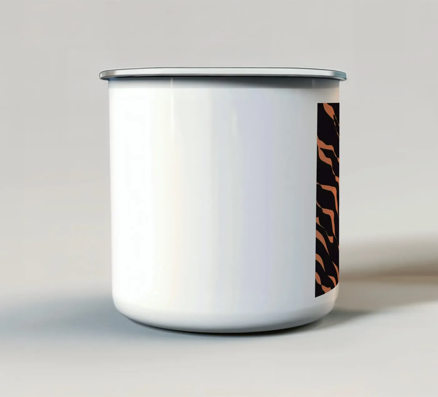 Waves pattern 03 enamel mug by Little Dean