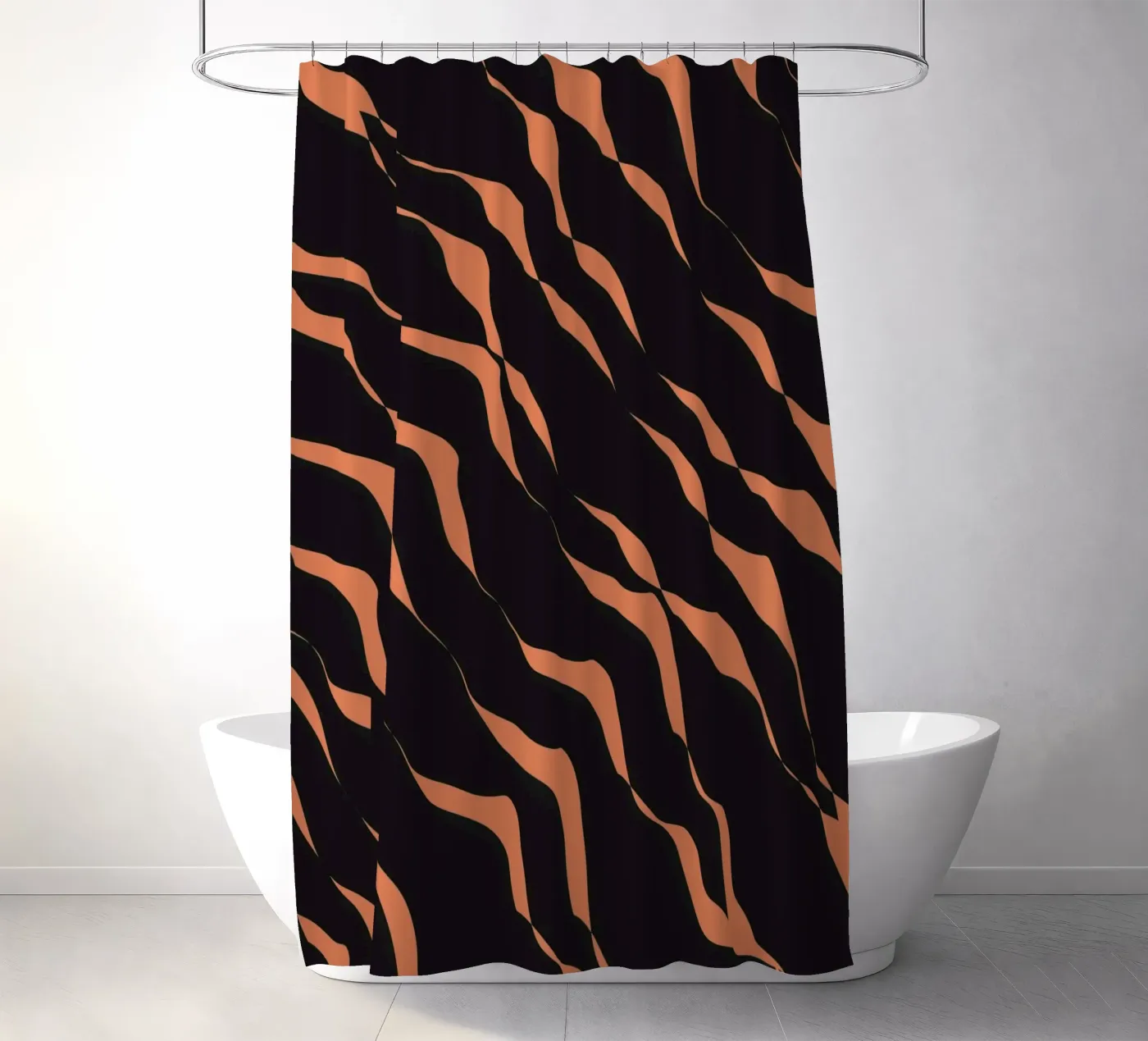 Waves pattern 03 Duschvorhang von Little Dean