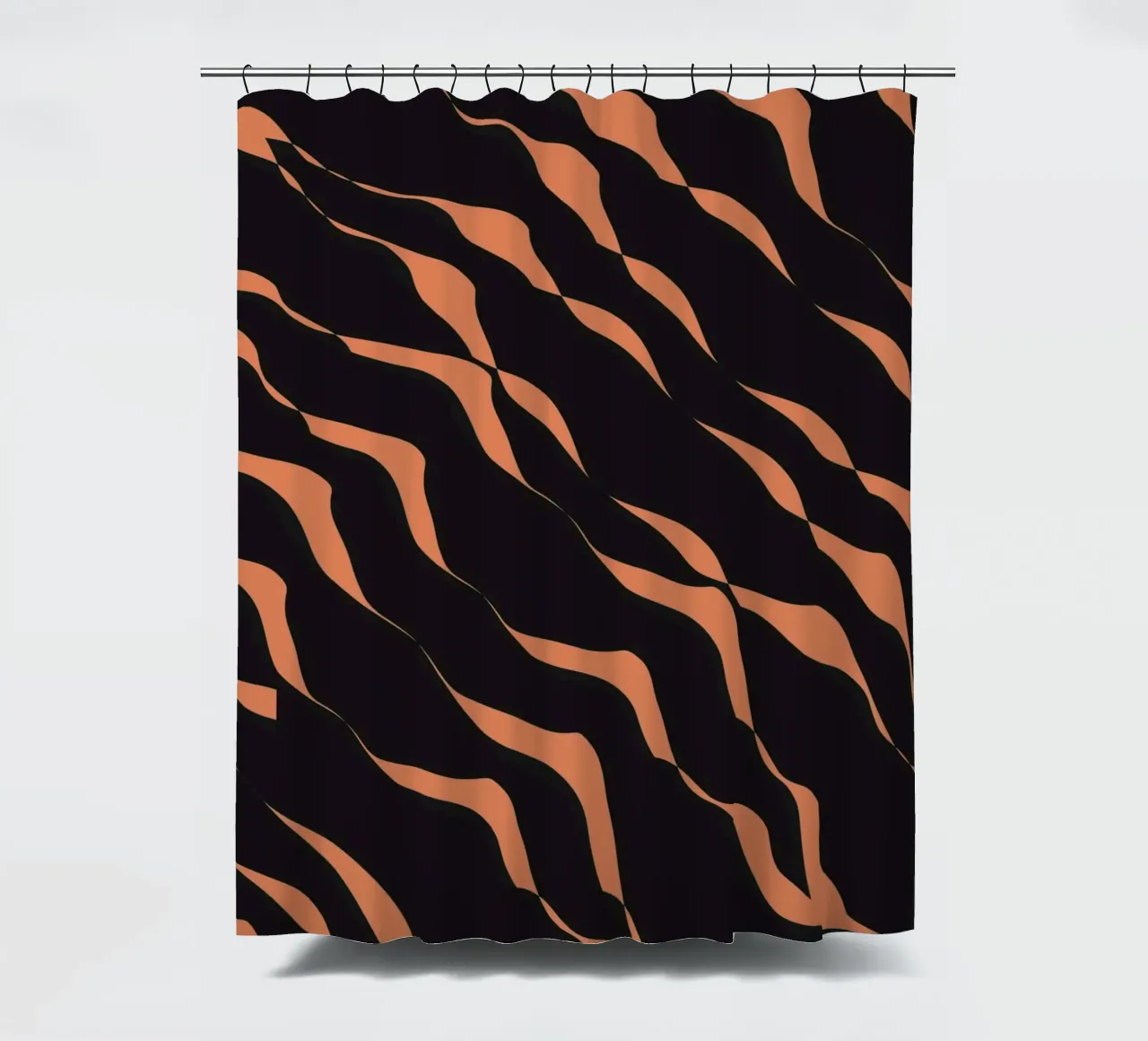 Wellenmuster 03 Duschvorhang von Little Dean
