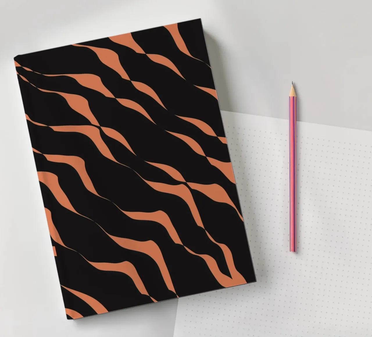 Waves pattern 03 notebook by Little Dean