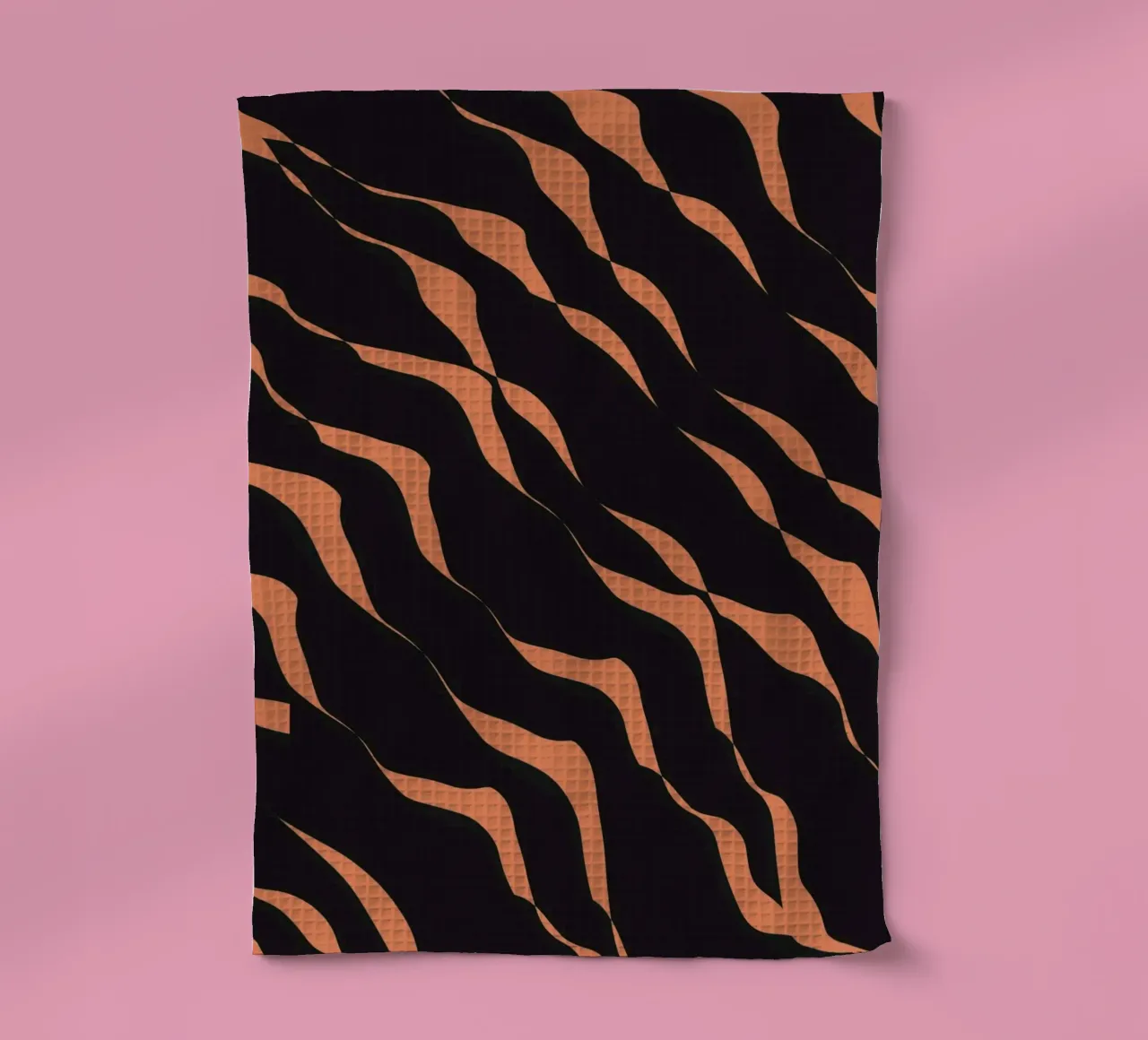 Waves pattern 03 tea towel by Little Dean