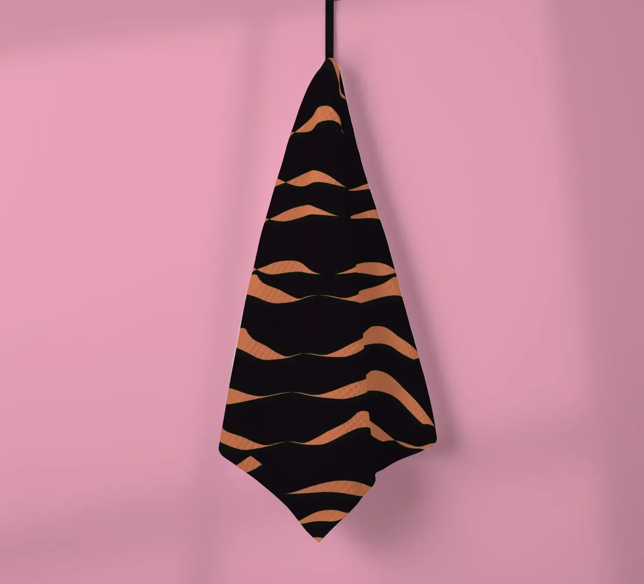 Waves pattern 03 tea towel by Little Dean