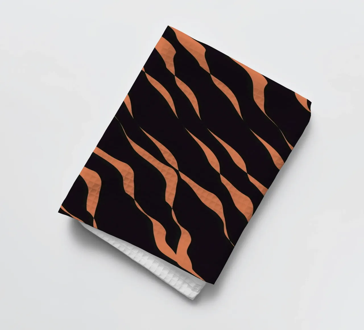 Waves pattern 03 tea towel by Little Dean