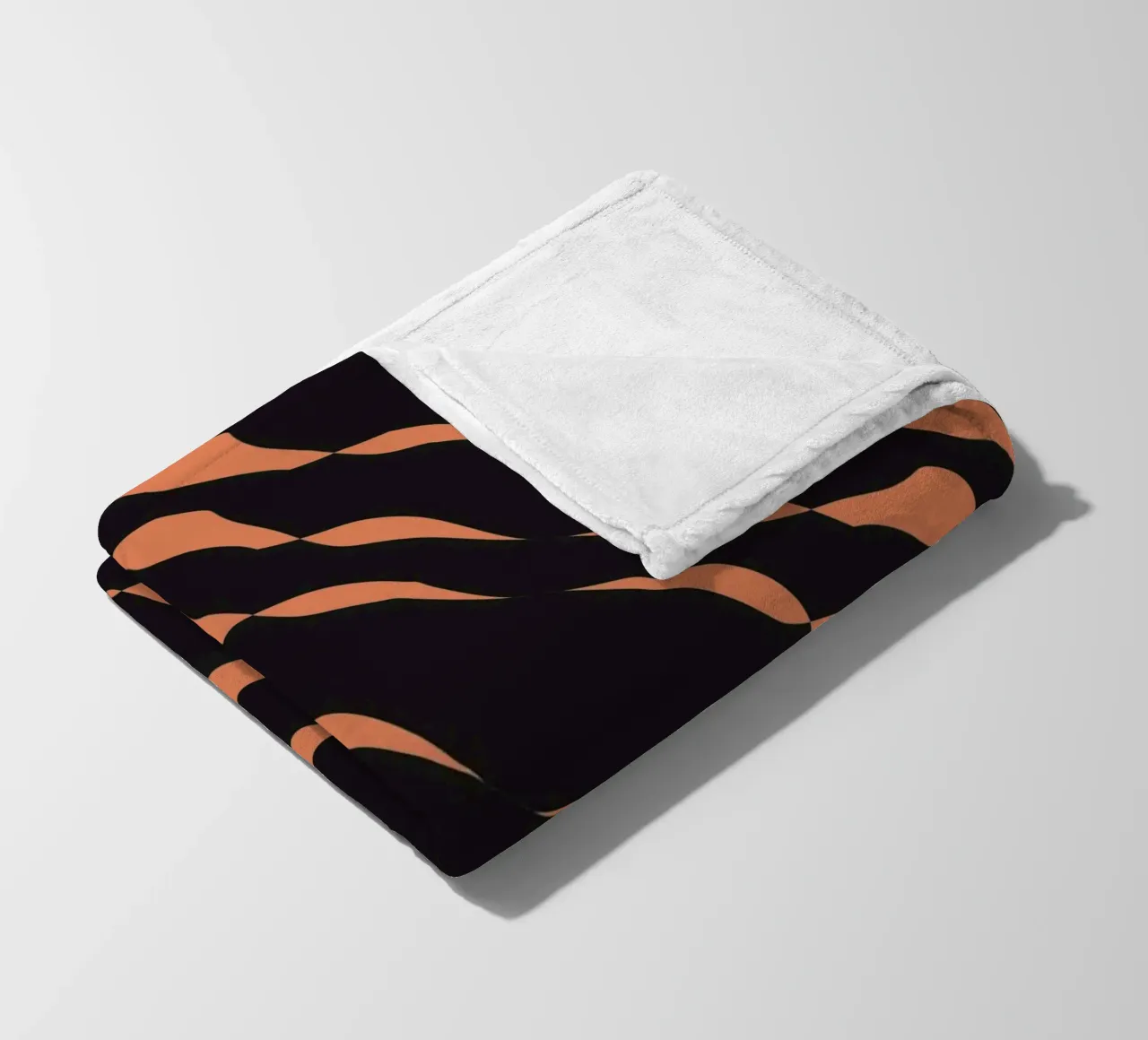 Waves pattern 03 fleece blanket by Little Dean