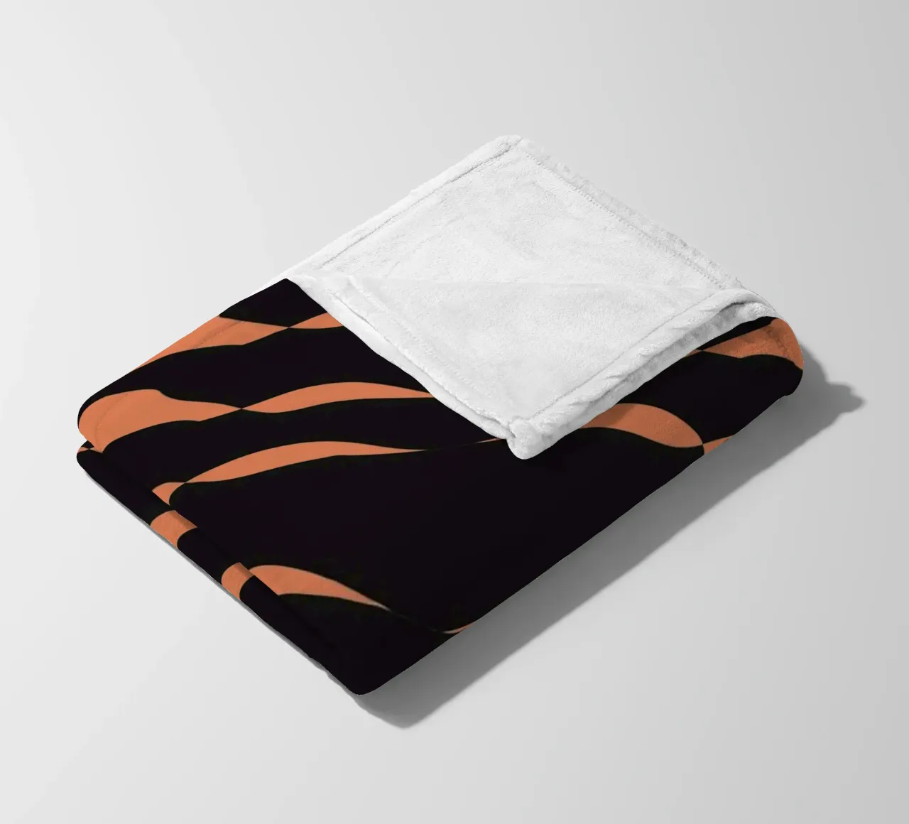 Waves pattern 03 fleece blanket by Little Dean