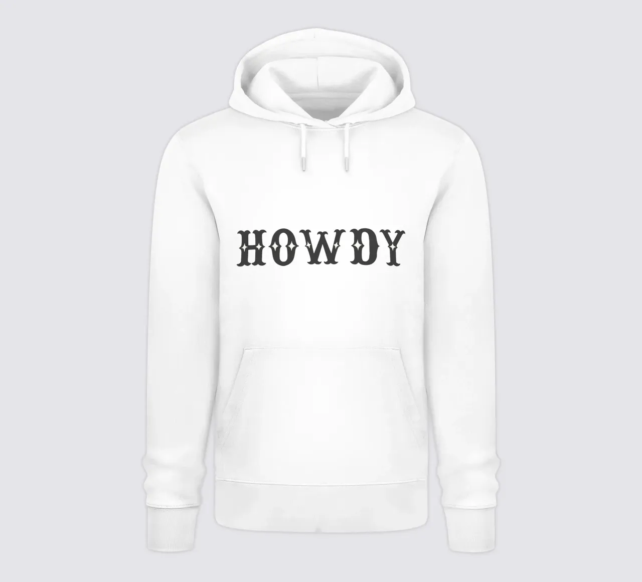 Howdy – Minimal Western Print felpa con cappuccio da Vivdesign