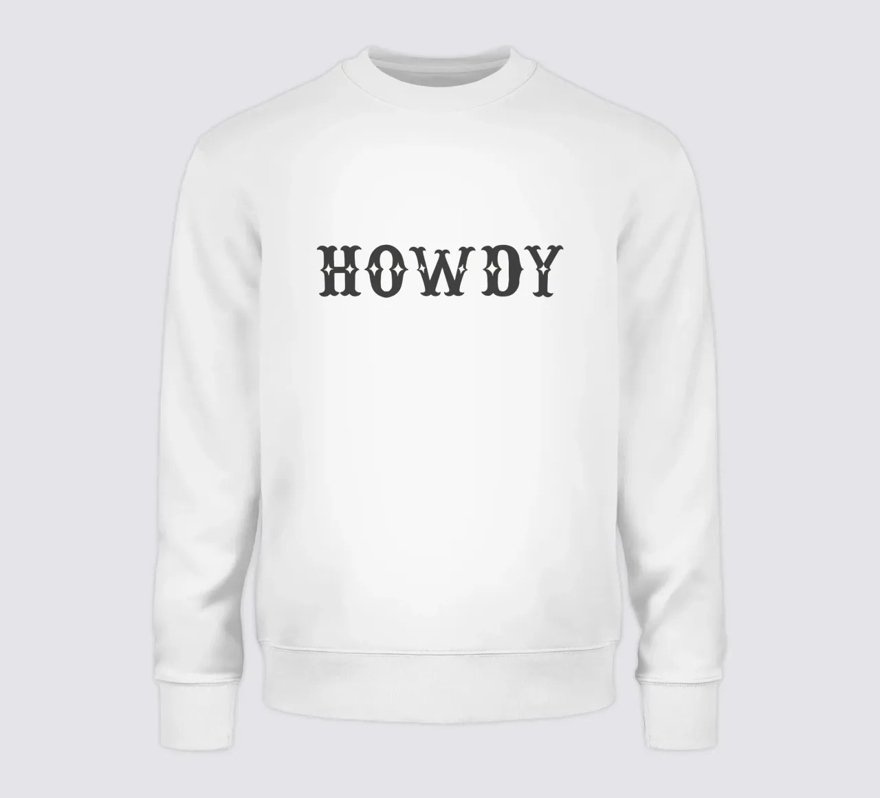 Howdy – Minimal Western Print sweatshirt van Vivdesign
