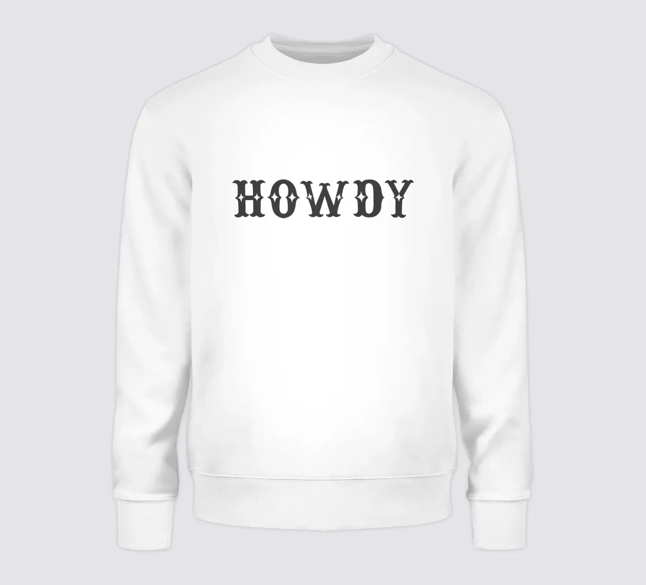 Howdy – Minimal Western Print felpa da Vivdesign