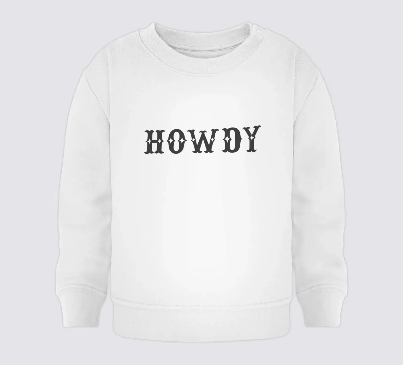 Howdy – Minimal Western Print felpa neonato da Vivdesign