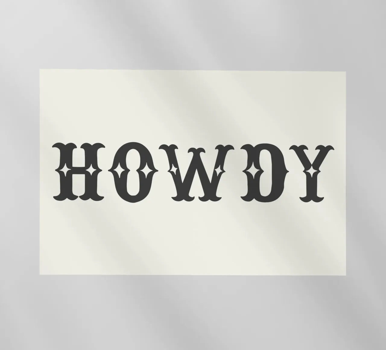Howdy – Minimal Western Print pellicola backlit da Vivdesign