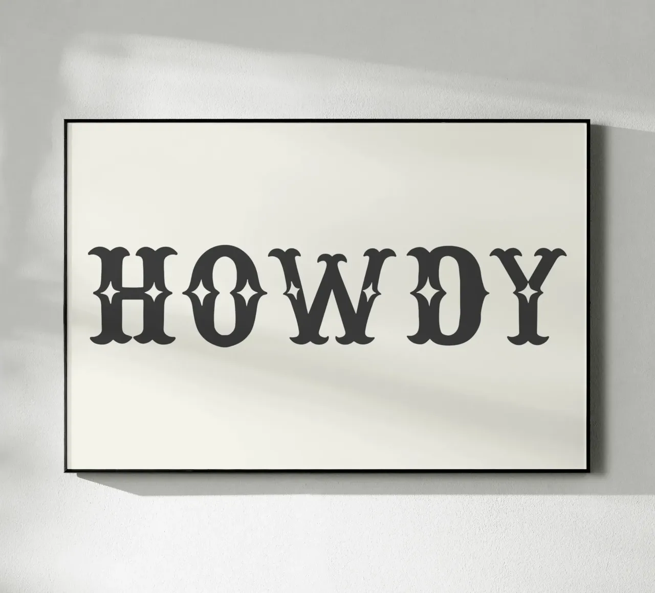 Howdy – Minimal Western Print plexiglass da Vivdesign