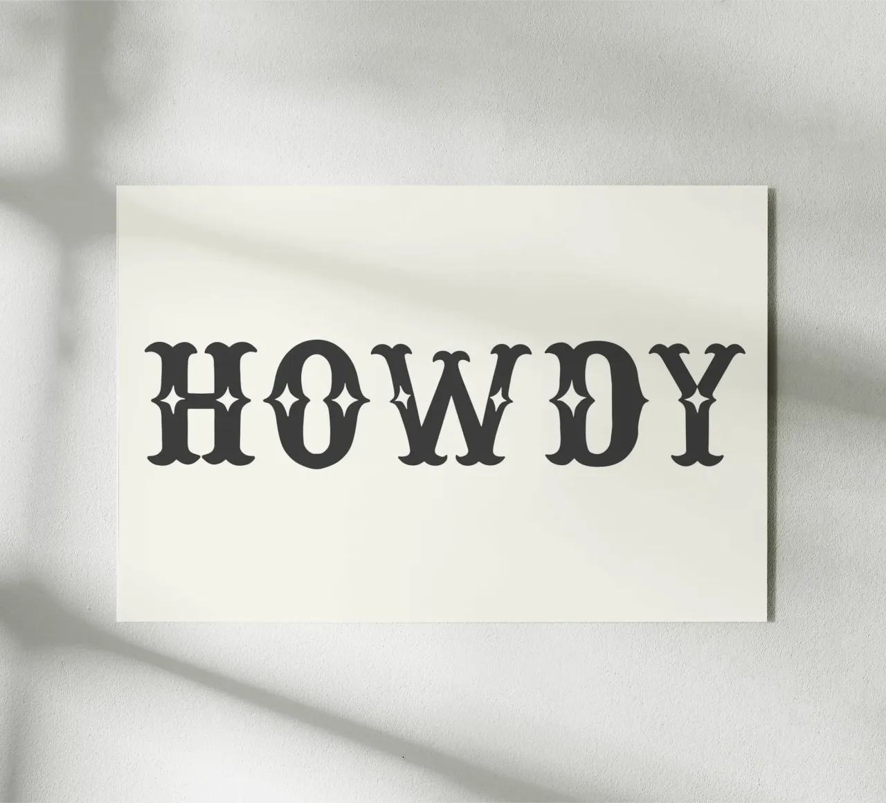 Howdy – Minimal Western Print plexiglass da Vivdesign
