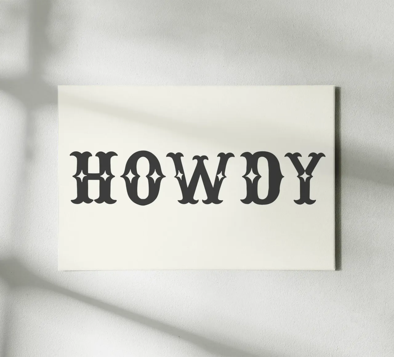 Howdy – Minimal Western Print canvas by Vivdesign