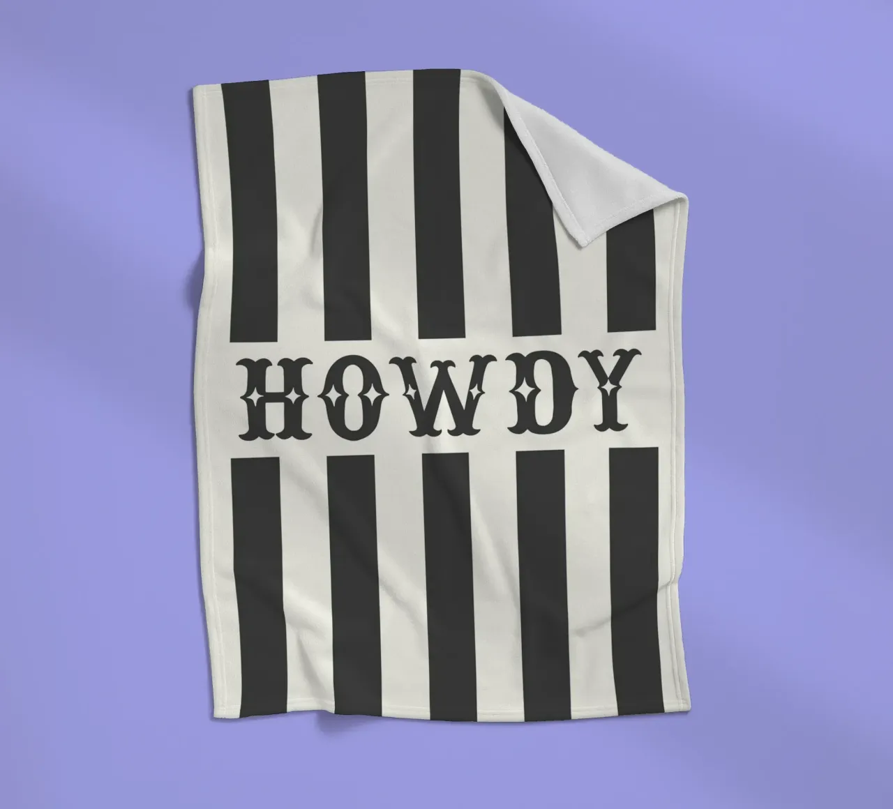 Howdy – Minimal Western Print coperta in pile da Vivdesign