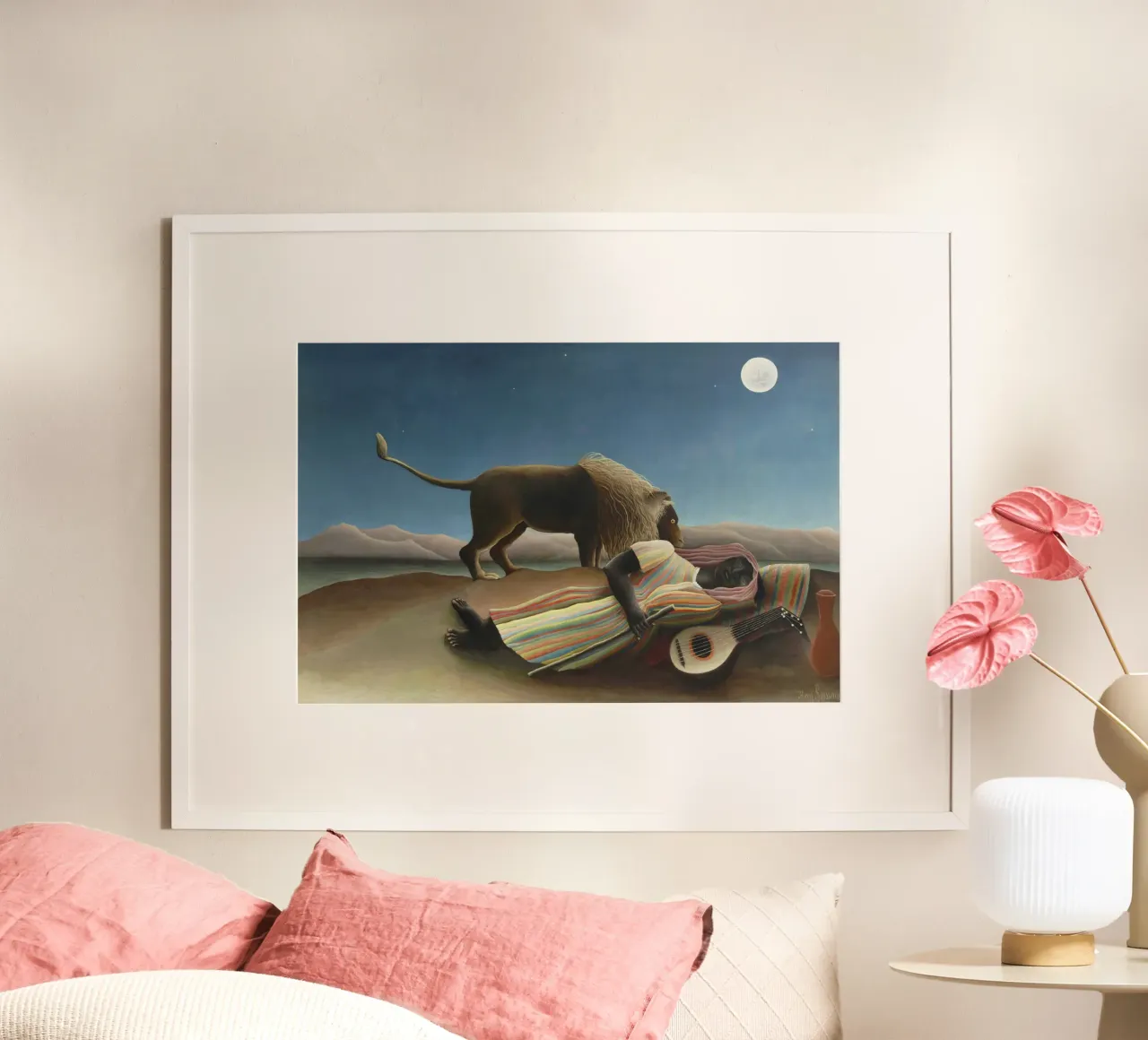 La gitana dormida de Henri Rousseau (1897) poster de Venus Art