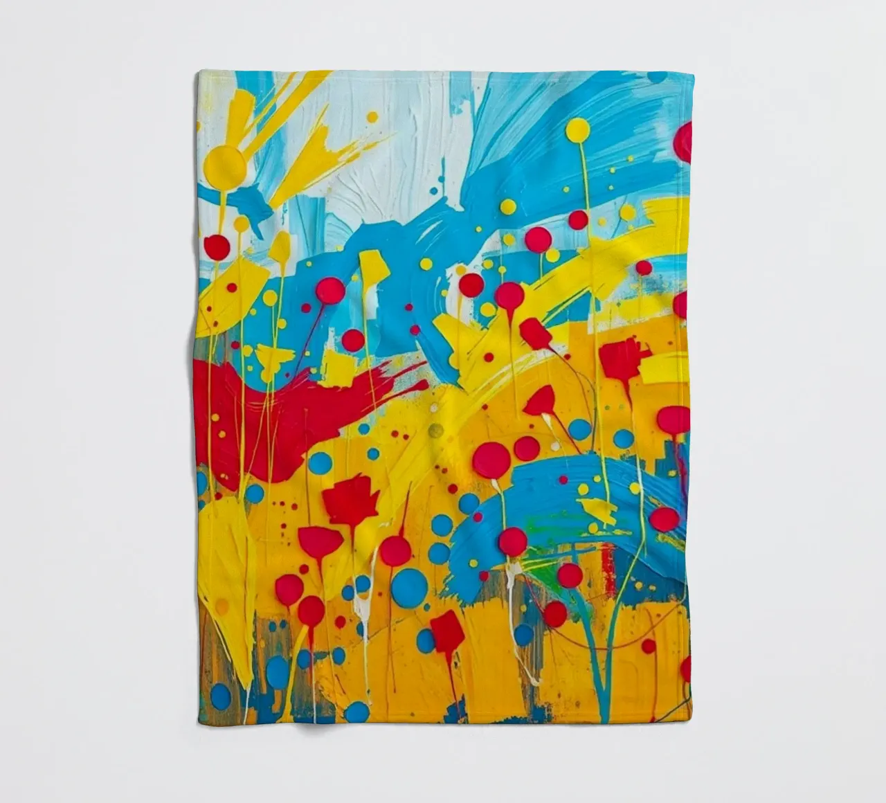 Sunburst Symphony: Eine strukturierte Feier der Golden Fields a Fleecedecke von Artistic-shop