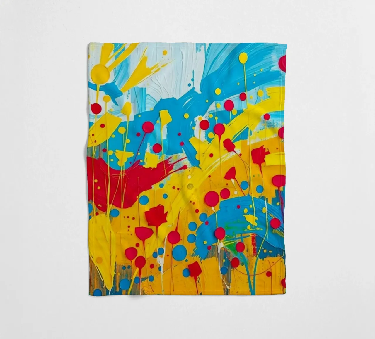 Sunburst Symphony: Eine strukturierte Feier der Golden Fields a Fleecedecke von Artistic-shop
