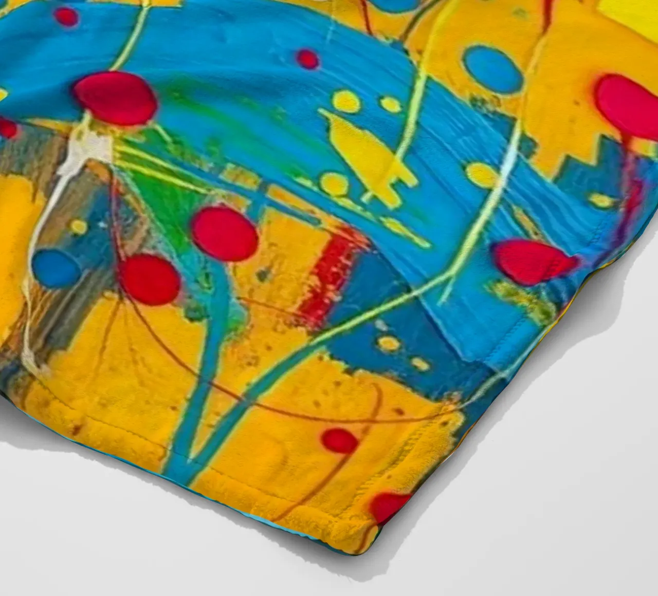 Sunburst Symphony: Eine strukturierte Feier der Golden Fields a Fleecedecke von Artistic-shop