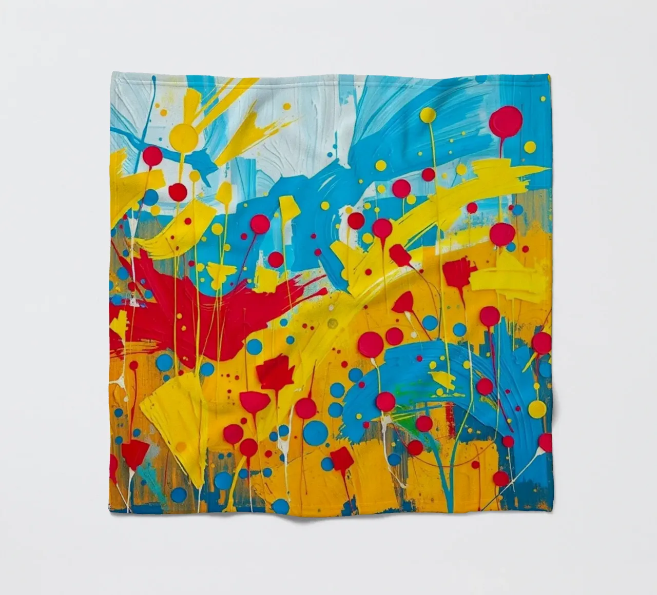 Sunburst Symphony: Eine strukturierte Feier der Golden Fields a Fleecedecke von Artistic-shop