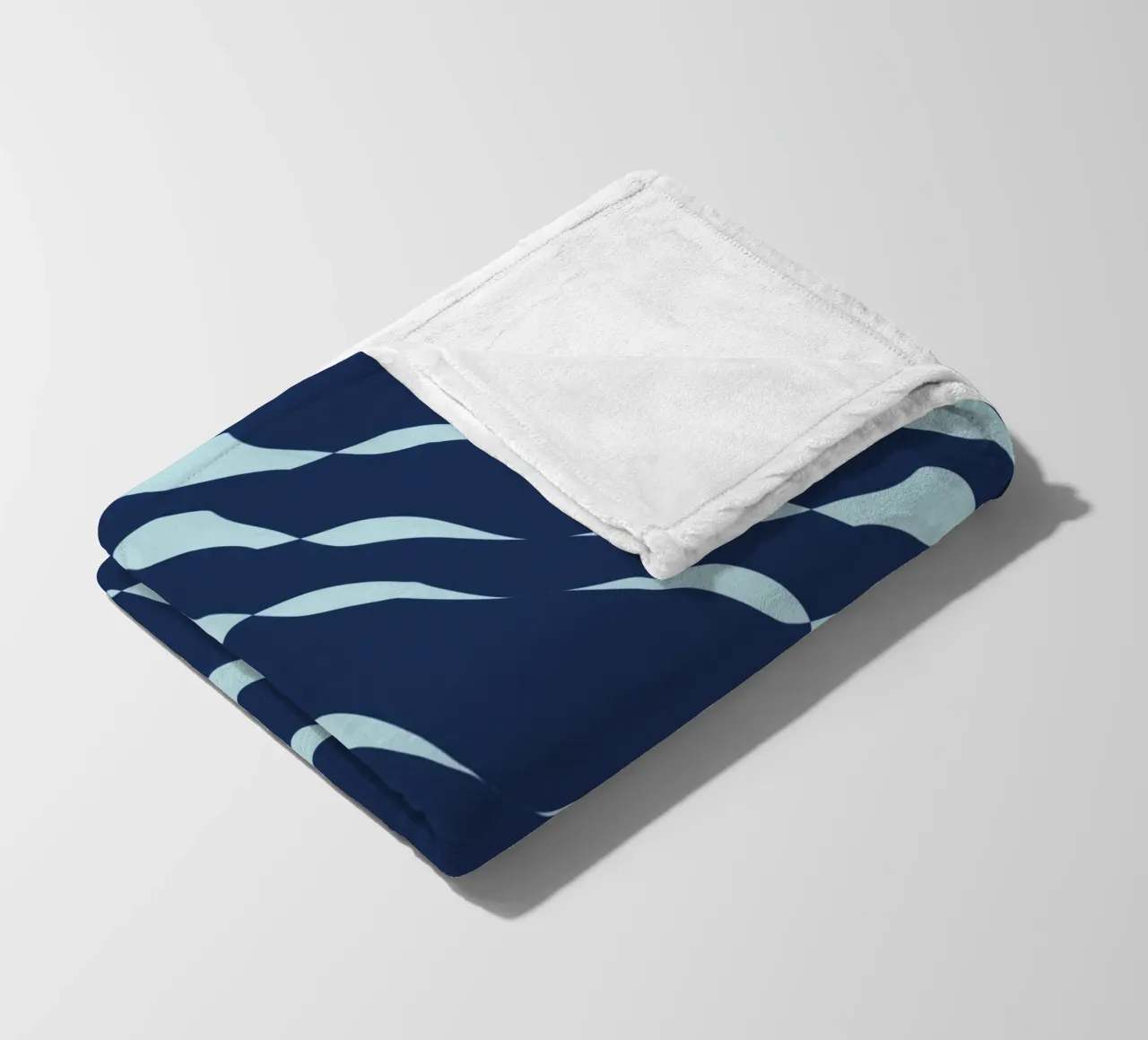Waves pattern 04 fleece blanket by Little Dean