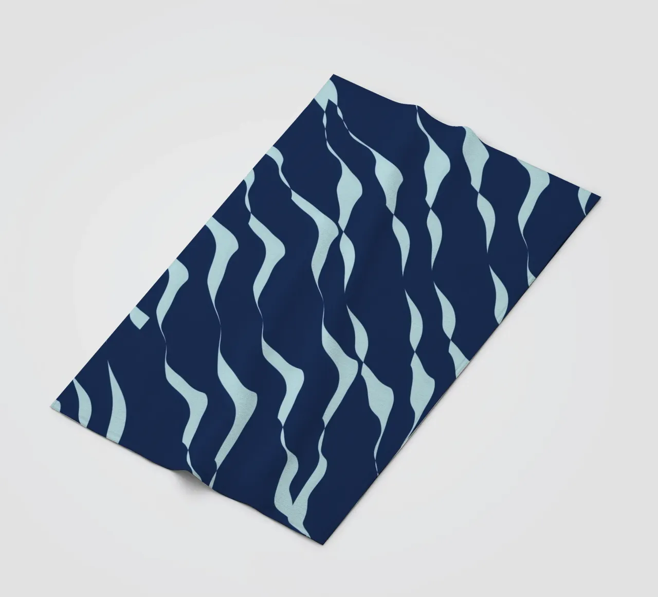 Waves pattern 04 fleece blanket by Little Dean