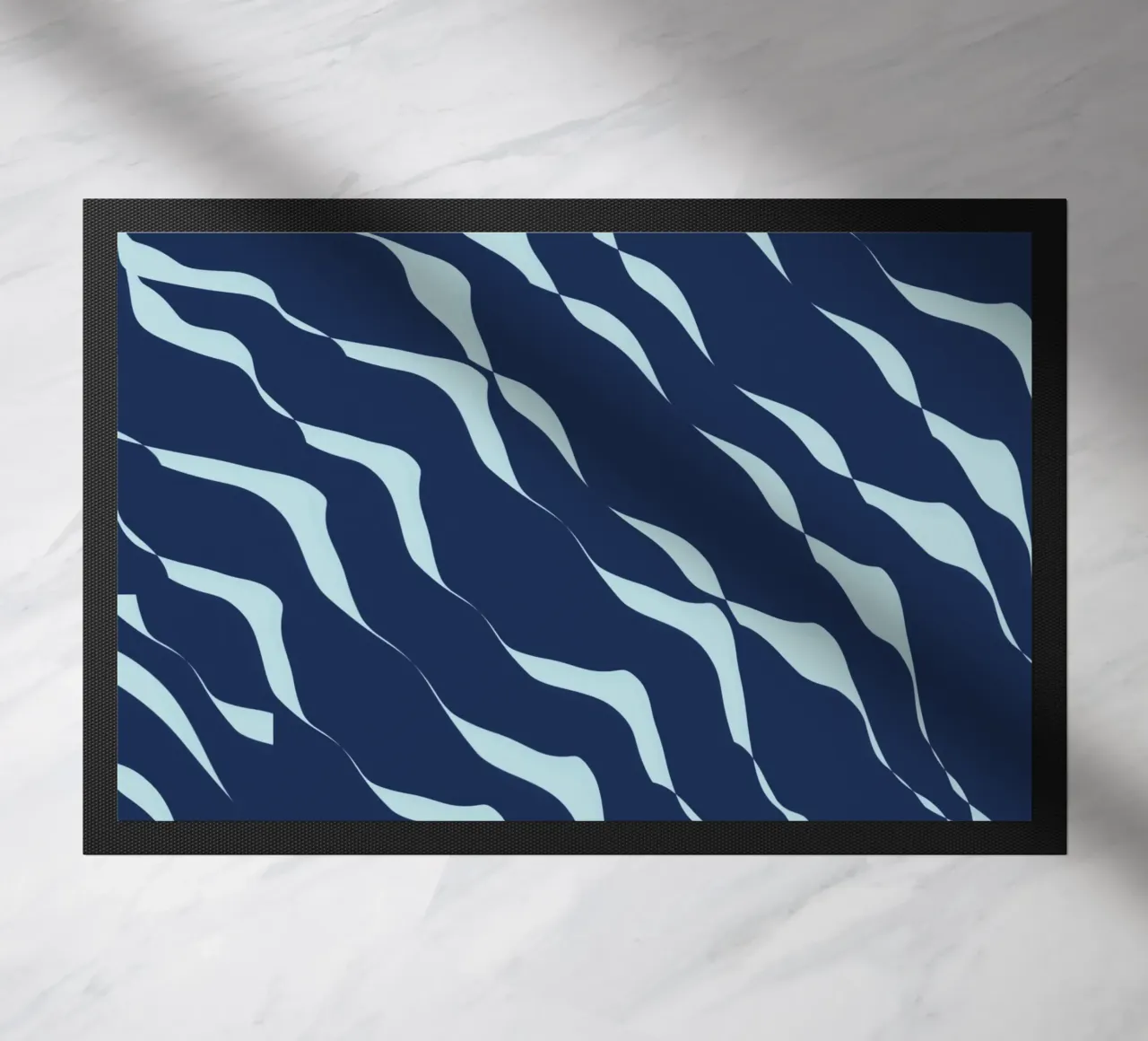Waves pattern 04 doormat by Little Dean