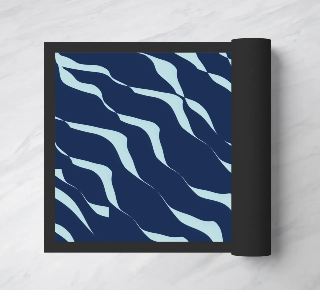 Waves pattern 04 doormat by Little Dean