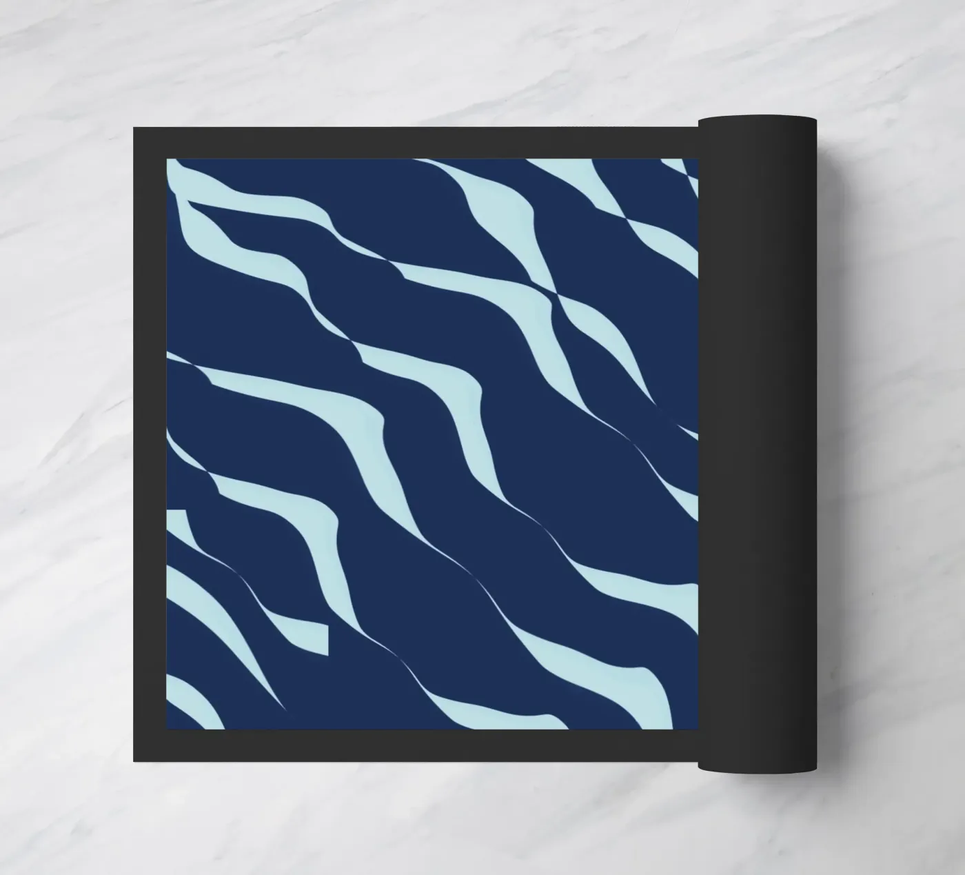 Wellenmuster 04 Fußmatte von Little Dean