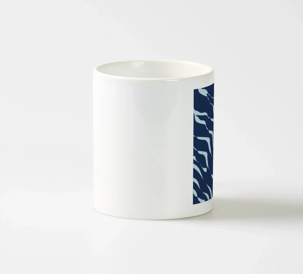 Waves pattern 04 ceramic mug by Little Dean