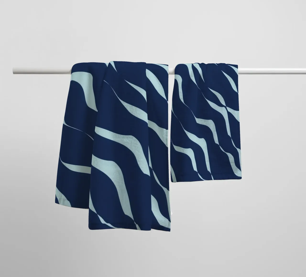 Waves pattern 04 towel by Little Dean