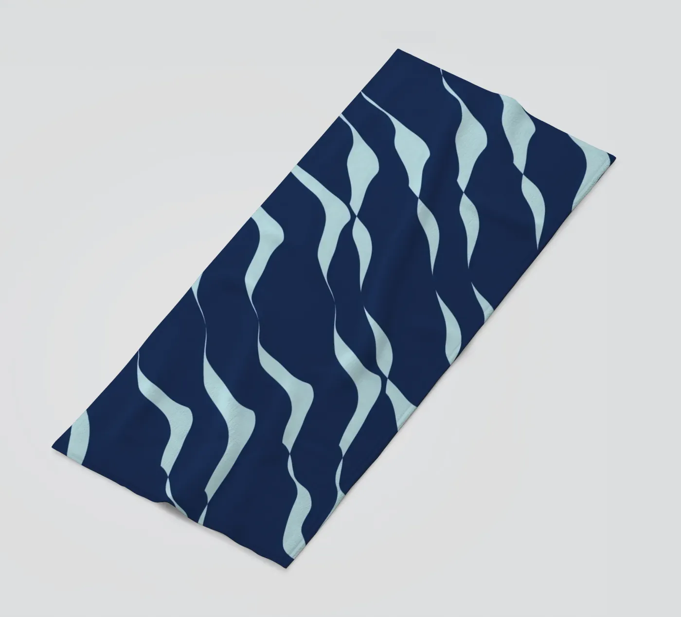 Waves pattern 04 beach towel by Little Dean