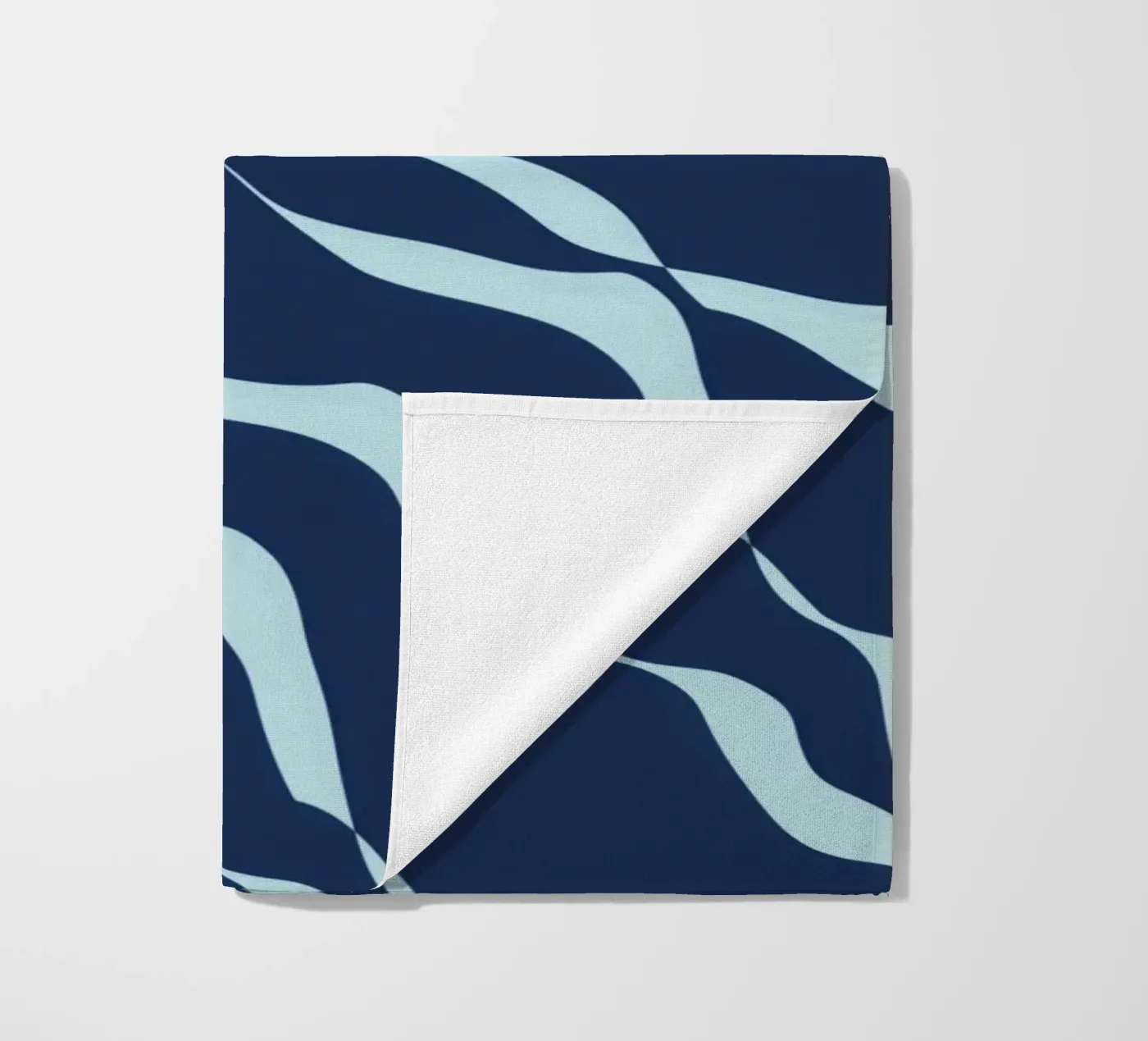 Waves pattern 04 beach towel by Little Dean