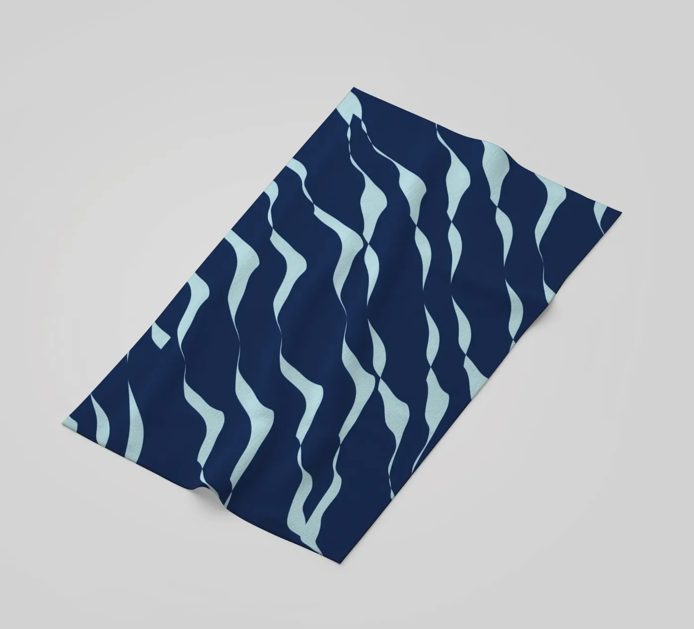 Waves pattern 04 beach towel by Little Dean