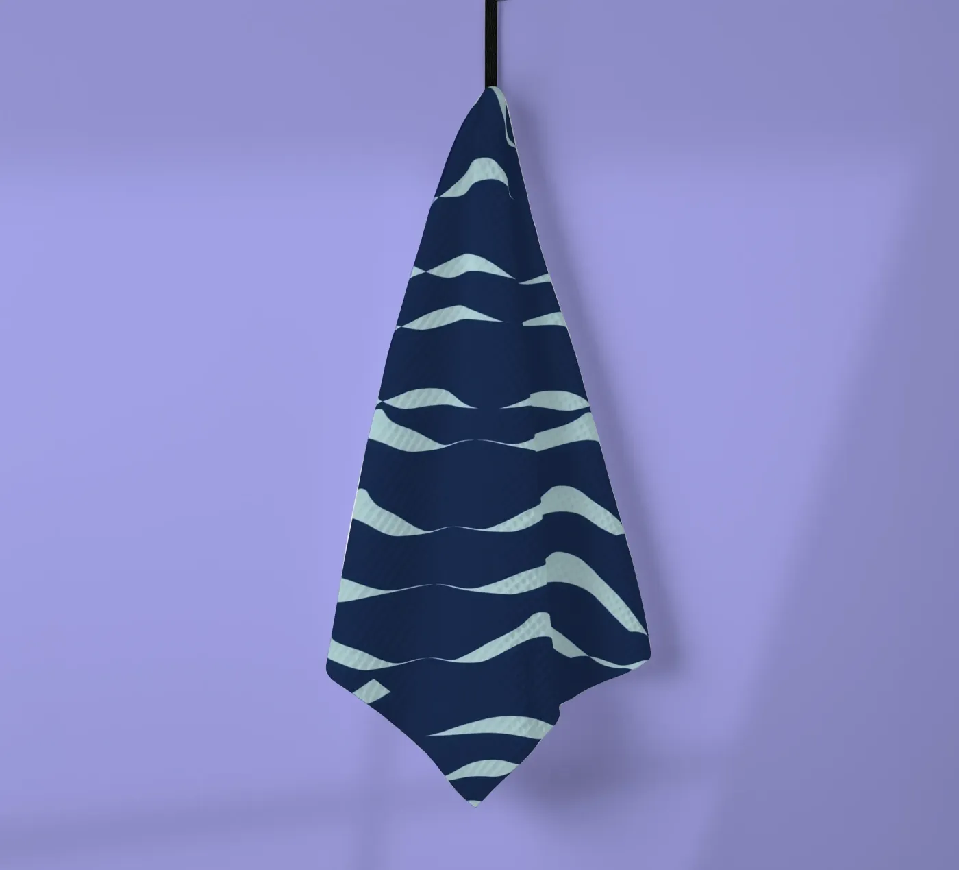 Waves pattern 04 theedoek van Little Dean