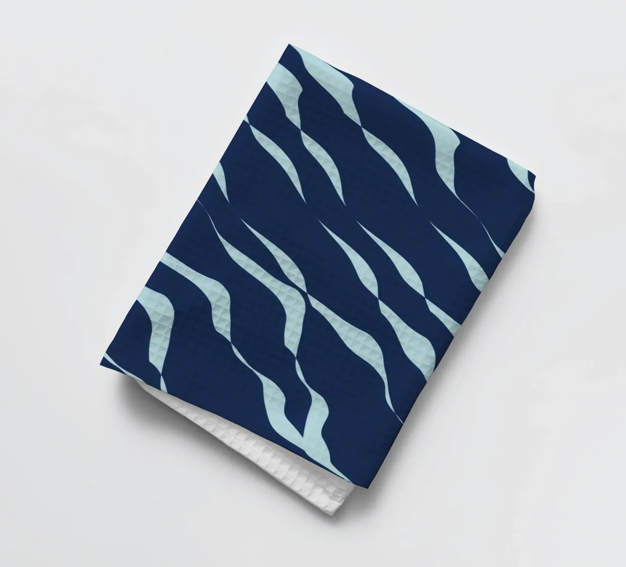 Waves pattern 04 tea towel by Little Dean