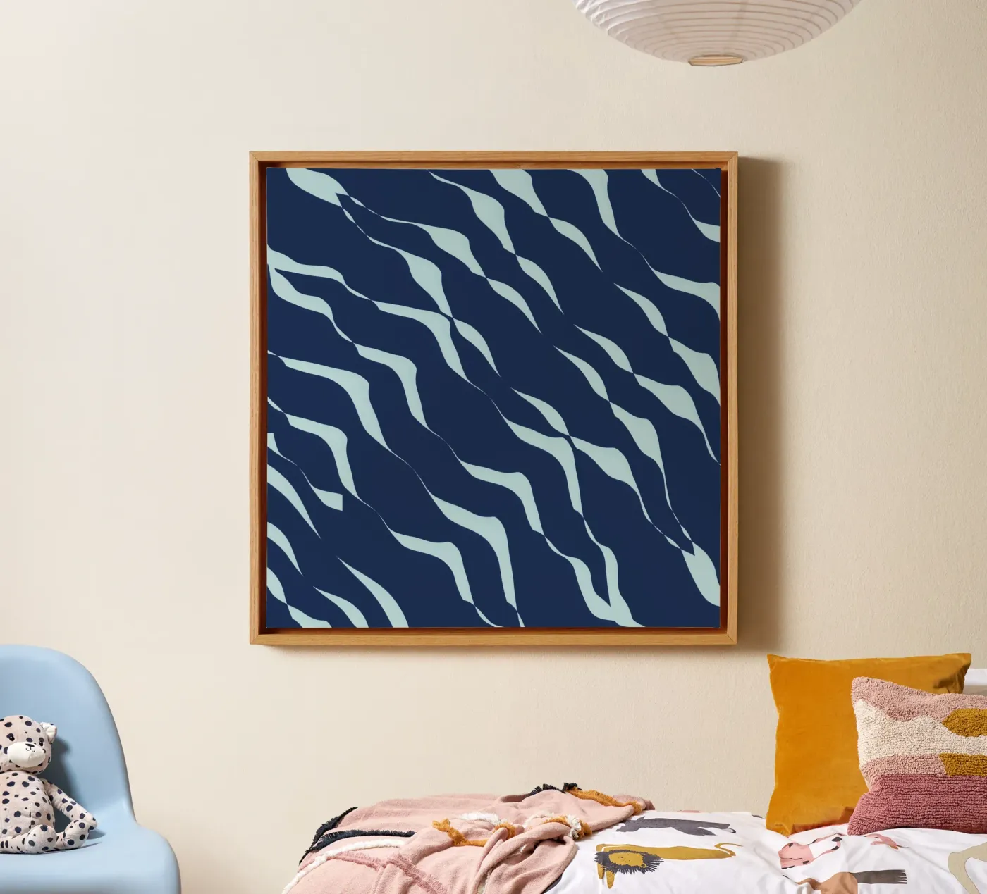 Waves pattern 04 canvas van Little Dean