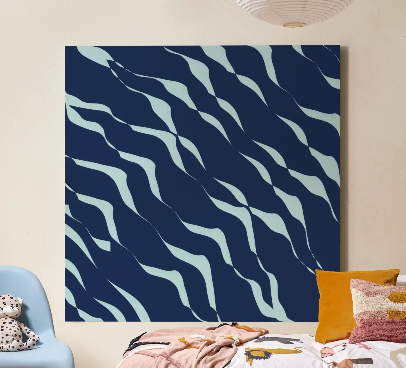 Waves pattern 04 canvas van Little Dean