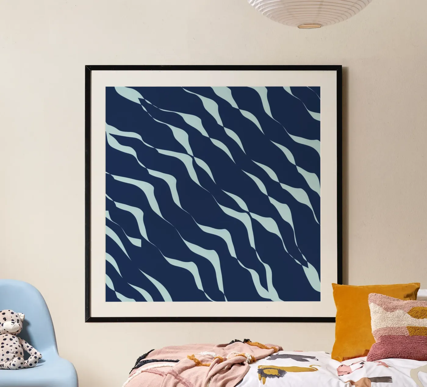 Waves pattern 04 poster by Little Dean