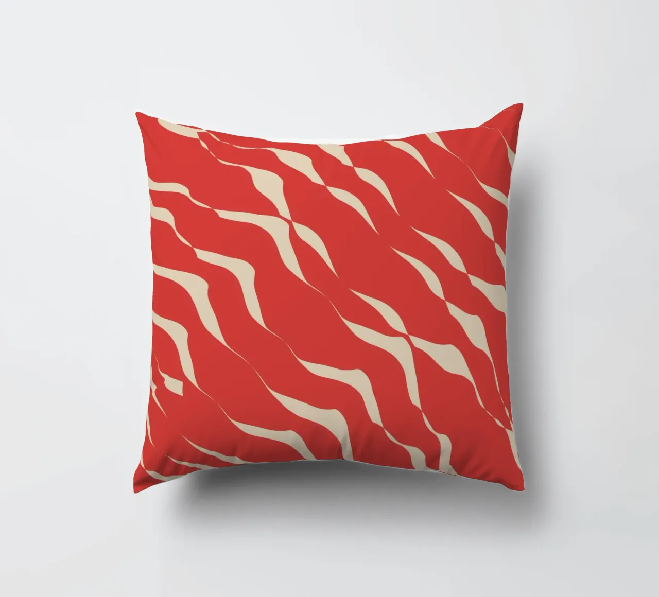 Waves pattern 05 decorative cushion by Little Dean