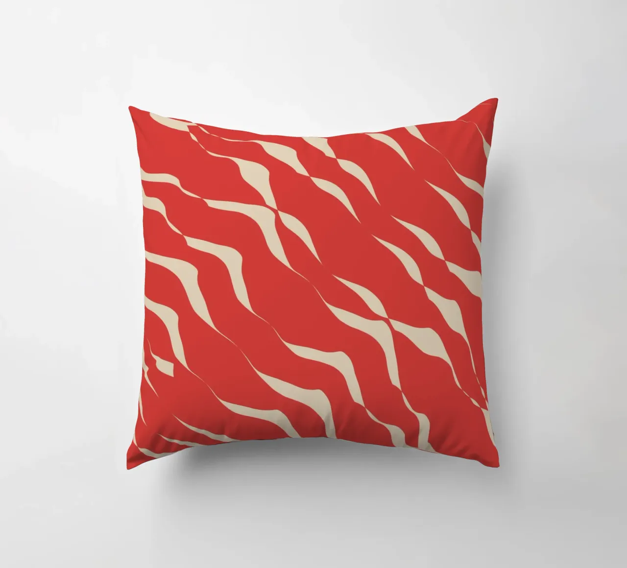 Waves pattern 05 decorative cushion by Little Dean