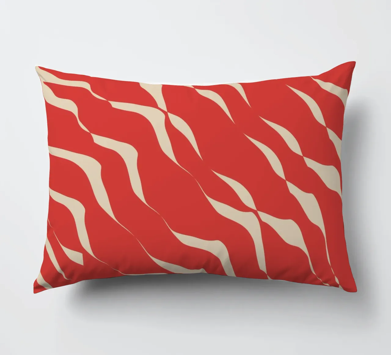Waves pattern 05 decorative cushion by Little Dean