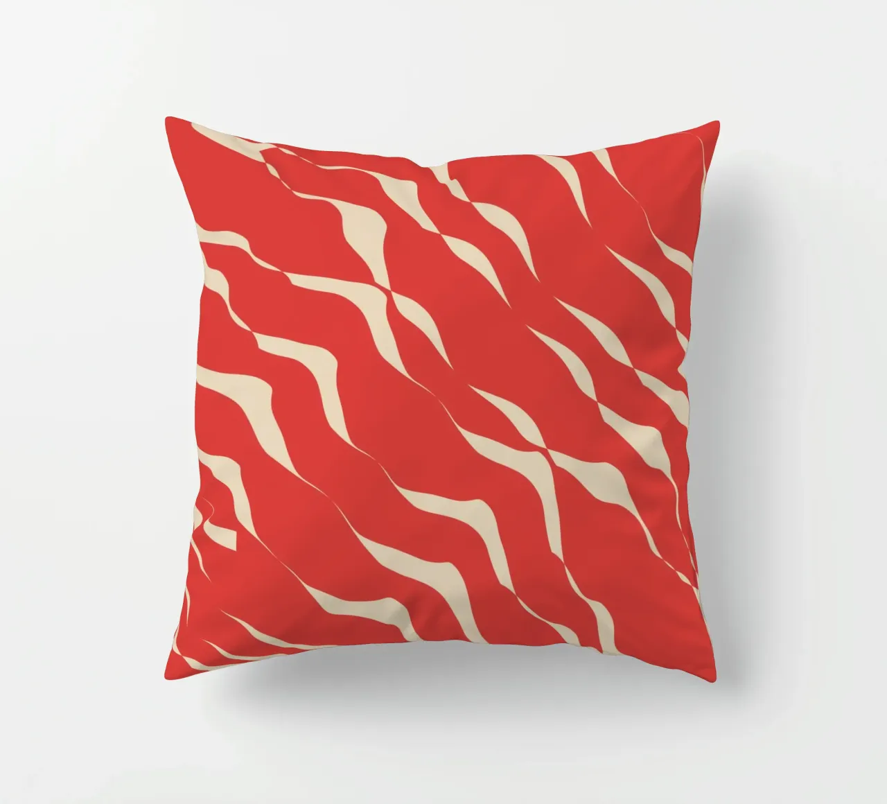 Waves pattern 05 decorative cushion by Little Dean