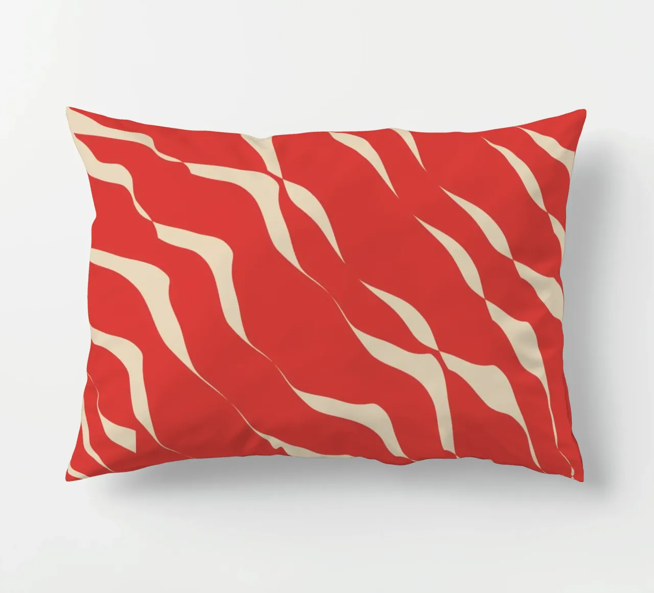 Waves pattern 05 decorative cushion by Little Dean