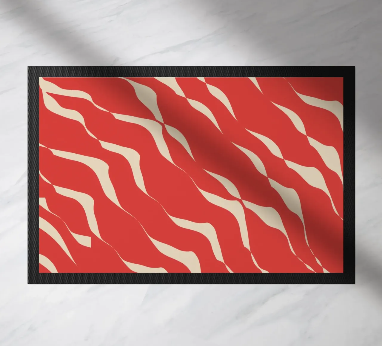 Waves pattern 05 doormat by Little Dean